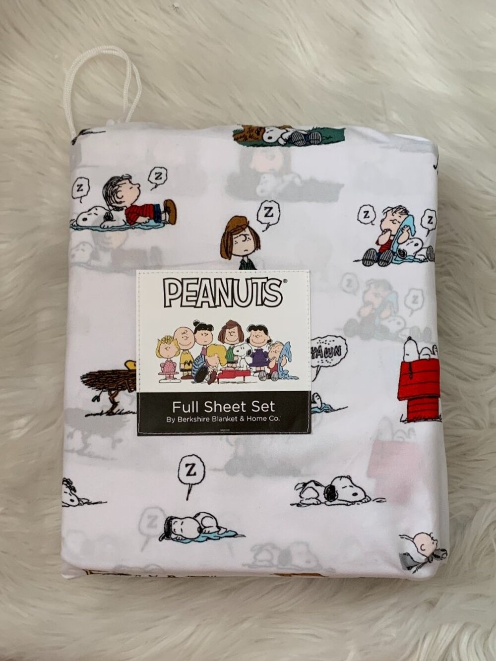 PEANUTS Snoopy & Friends Napping Full Size Bed Sheets Set